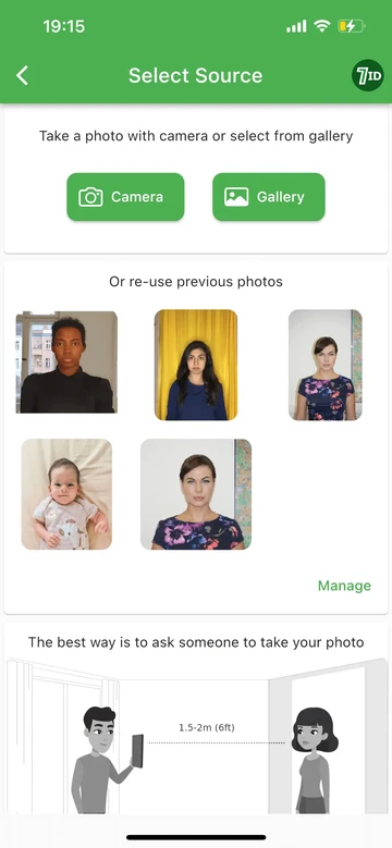 7ID Photo App: Select the source photo