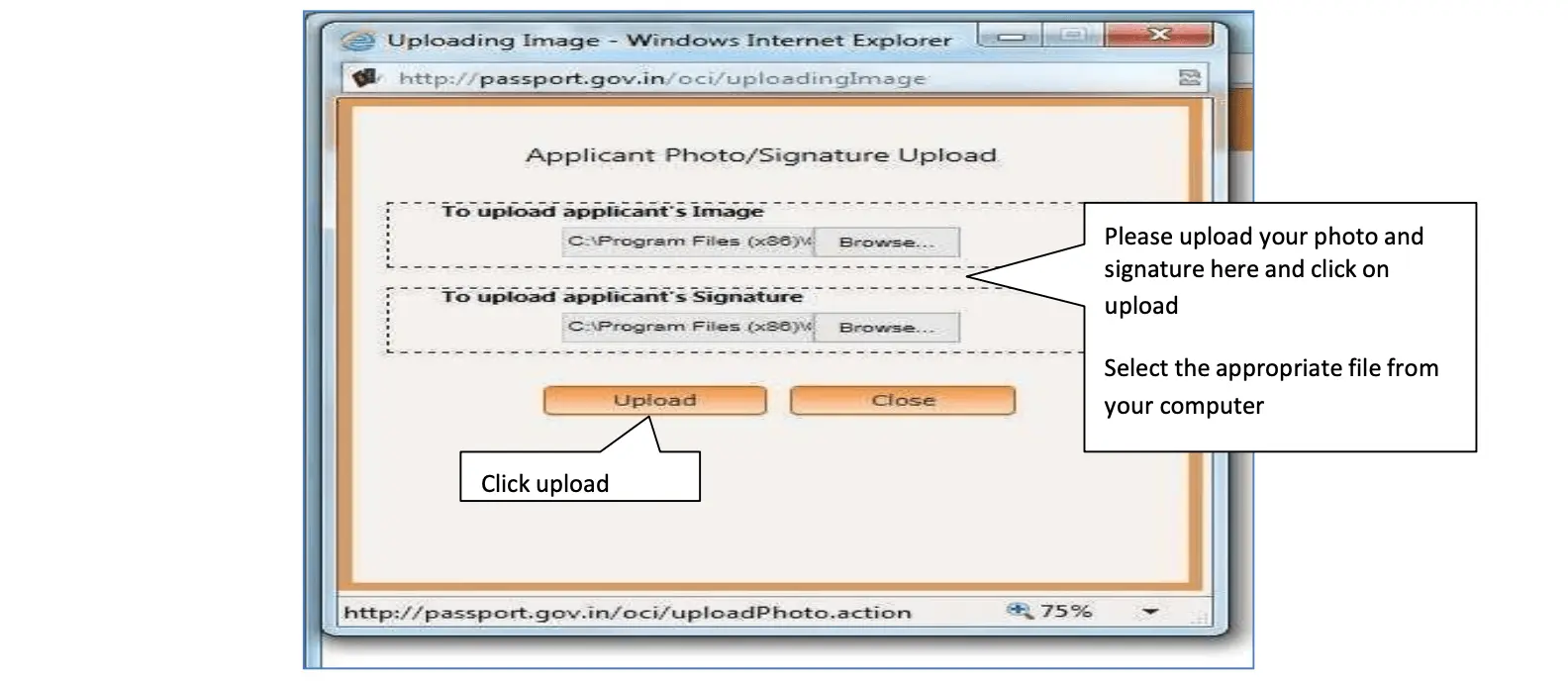 How To Create And Insert A Digital Signature For An Online OCI Application?