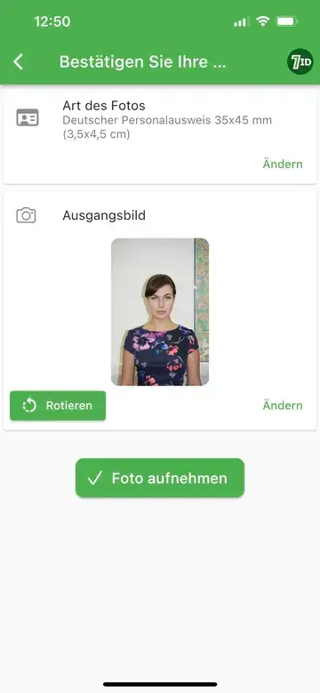7ID App: German Passport Photo Size Editor