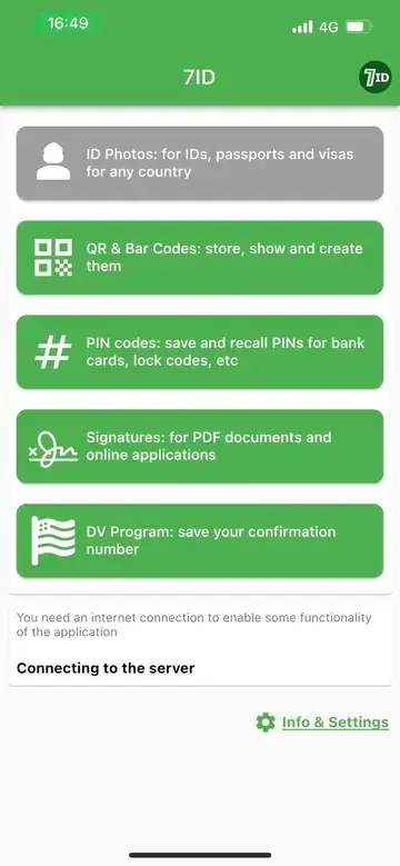 7ID: PINs and Passwords Generator and Storage App