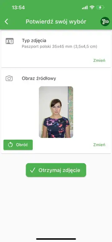 7ID App: Poland Passport Photo Background Editor
