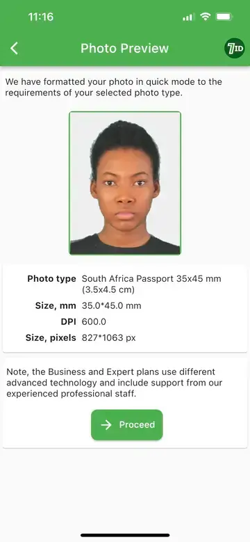 7ID: South Africa Passport Example